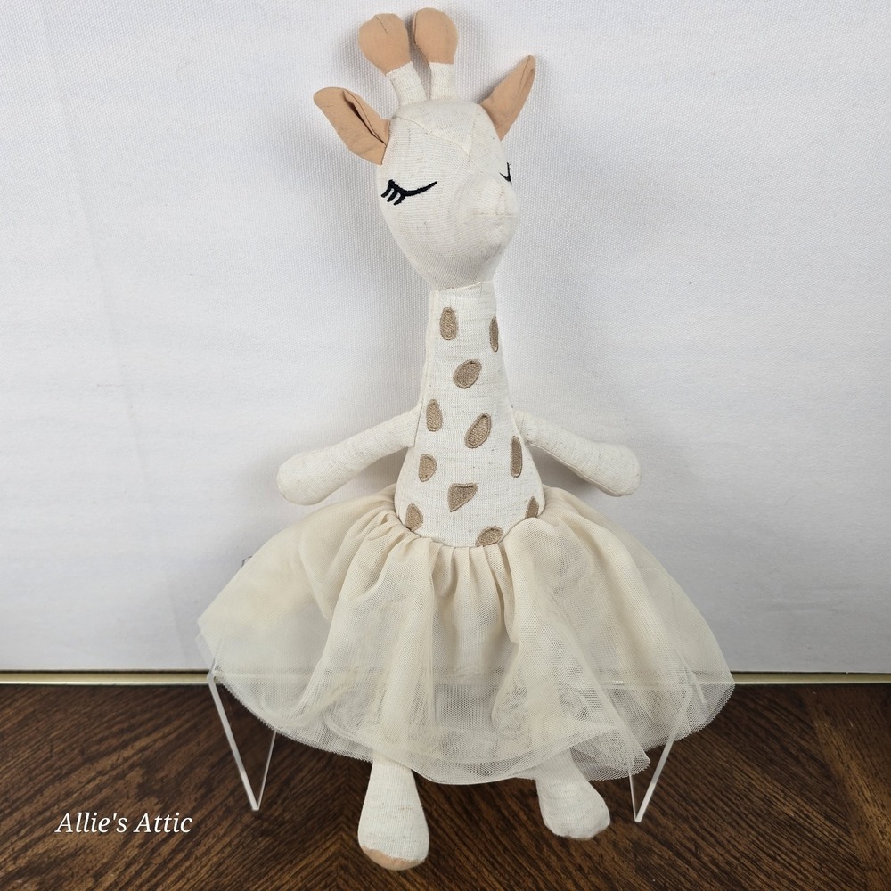Zoey Plush Shrewsbury Giraffe Nursery Stuffed Animal Tutu Boho Doll Lovey India